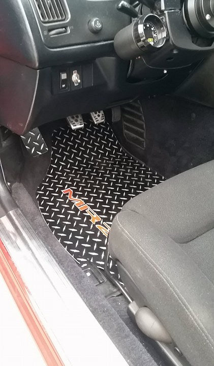 Toyota MR2 92-97 Polished diamond plate aluminum floor mats