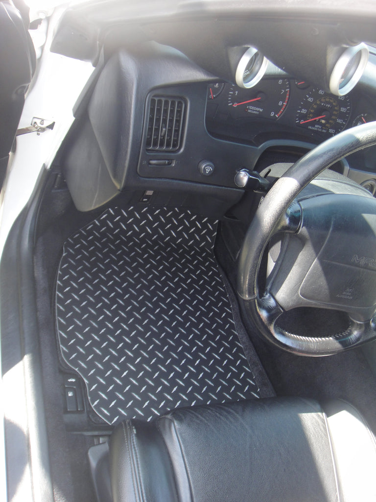 Toyota MR2 92-97 Polished diamond plate aluminum floor mats