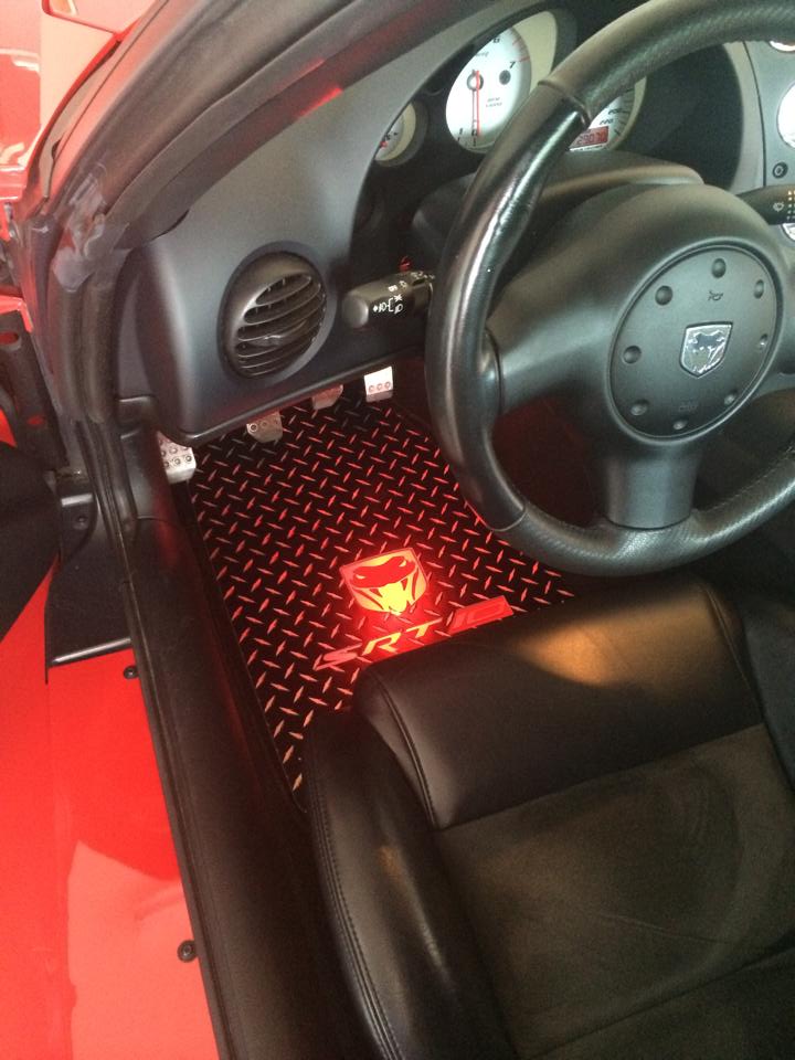 Viper 03-10 Aluminum diamond plate floor mats Black METAL diamond