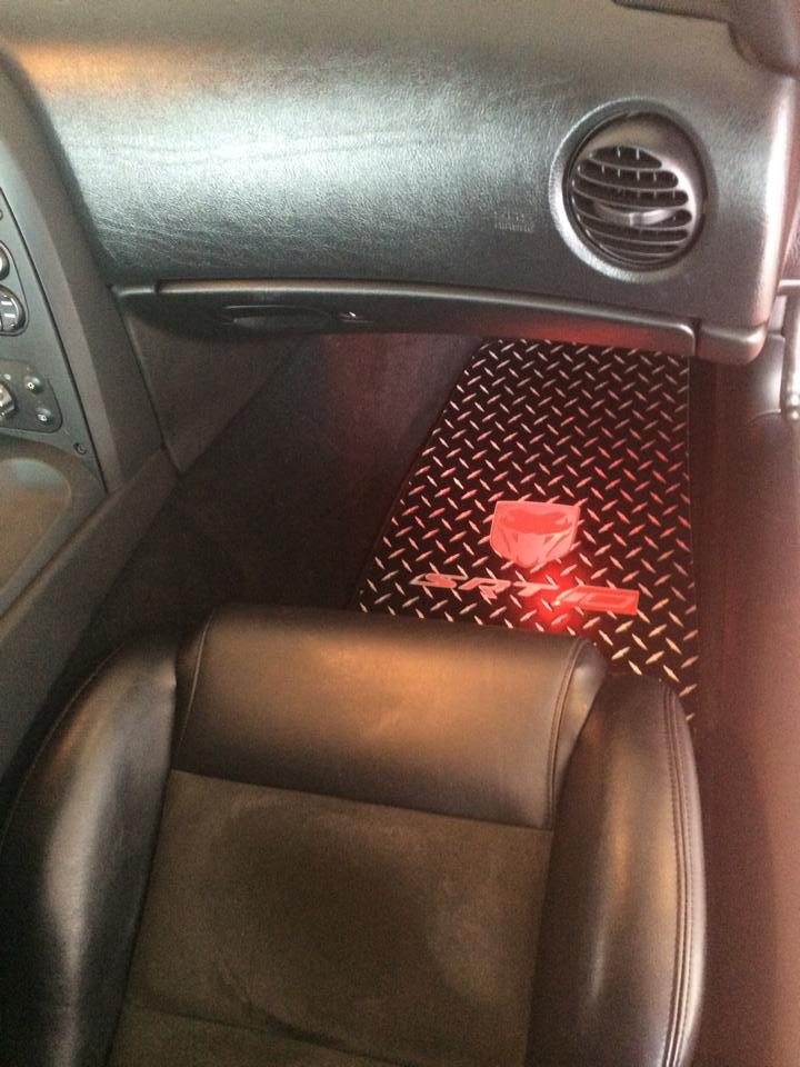 Viper 03-10 Aluminum diamond plate floor mats Black METAL diamond
