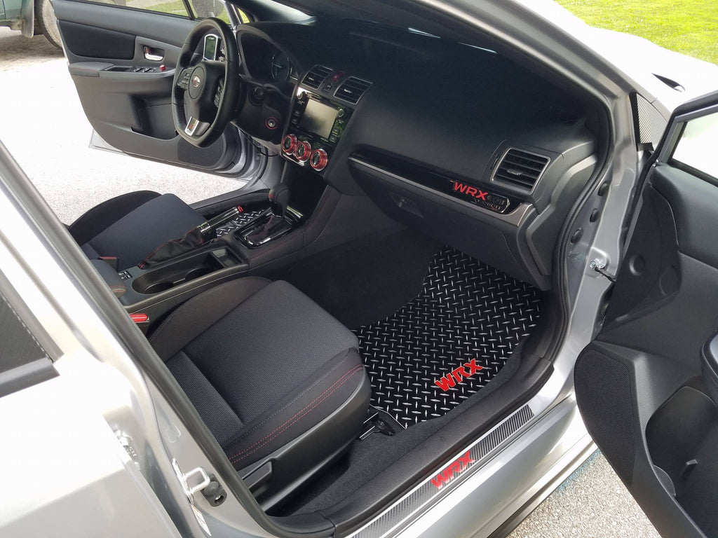 Subaru Impreza WRX  STI 15-21  Black METAL diamond floor mats front rear
