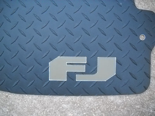 Toyota FJ 06-14  Black Aluminum diamond tread plate floor mats