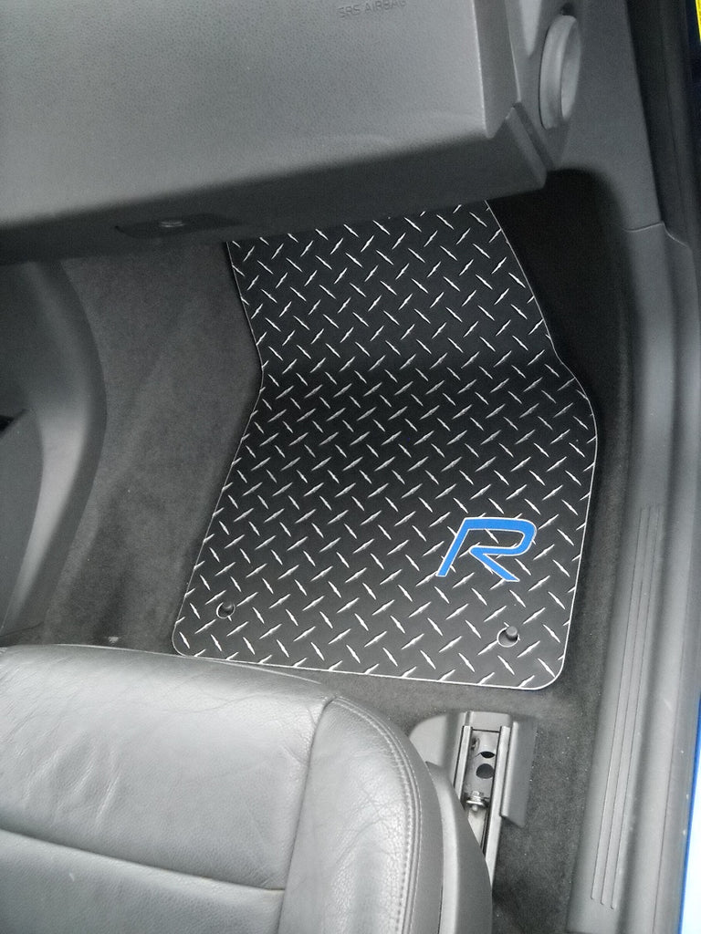 Volvo C30 R Line  05-15 Aluminum floor mats.  Black powder coated metal treads