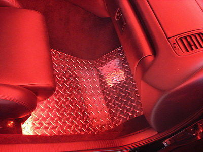 Supra 93-02   Aluminum diamond plate floor mats.  Driver and passenger side pair
