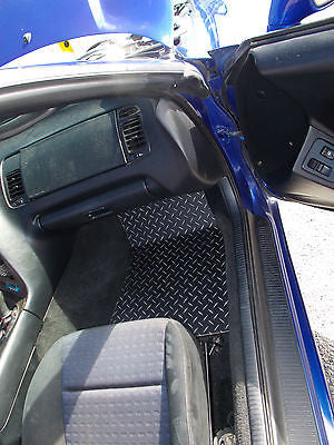 Supra 93-02   Aluminum diamond plate floor mats.  Driver and passenger side pair