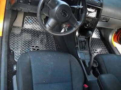 tC 04-10  Aluminum diamond plate floor mats Custom designed fit. Chrome polished