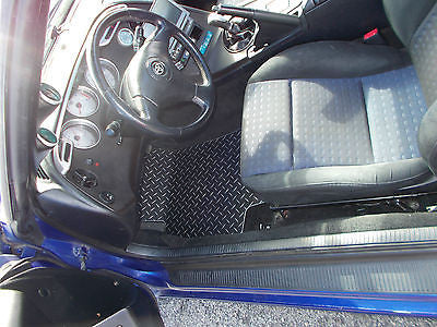 Supra 93-02   Aluminum diamond plate floor mats.  Driver and passenger side pair