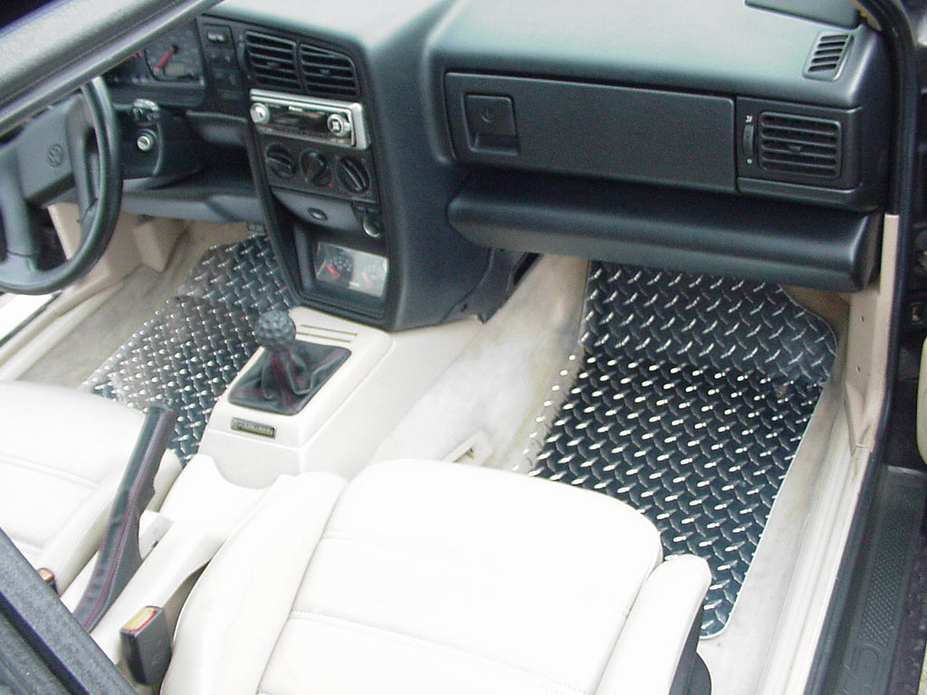Volkswagen Corrado 88-95  Aluminum diamond tread plate floor mats.